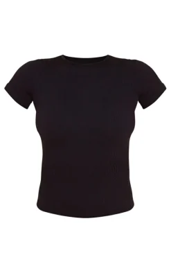 PrettyLittleThing Snatched*Snatched Rib Longline T Shirt