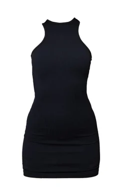 PrettyLittleThing Snatched*Snatched Rib Racer Neck Bodycon Dress