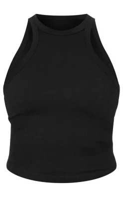 PrettyLittleThing Basic Tops*Snatched Rib Racer Top