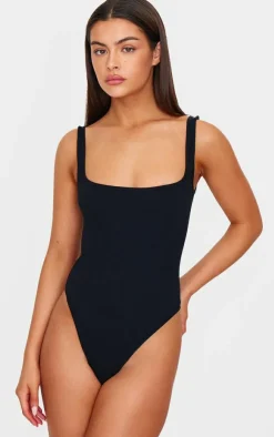 PrettyLittleThing Snatched*Snatched Rib Square Neck Sleeveless Bodysuit