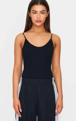 PrettyLittleThing Snatched*Snatched Rib Strappy Bodysuit