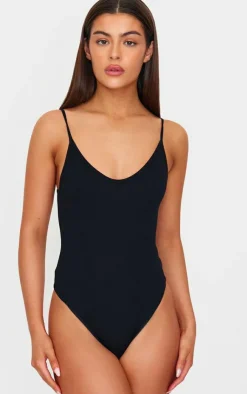 PrettyLittleThing Snatched*Snatched Rib Strappy Bodysuit