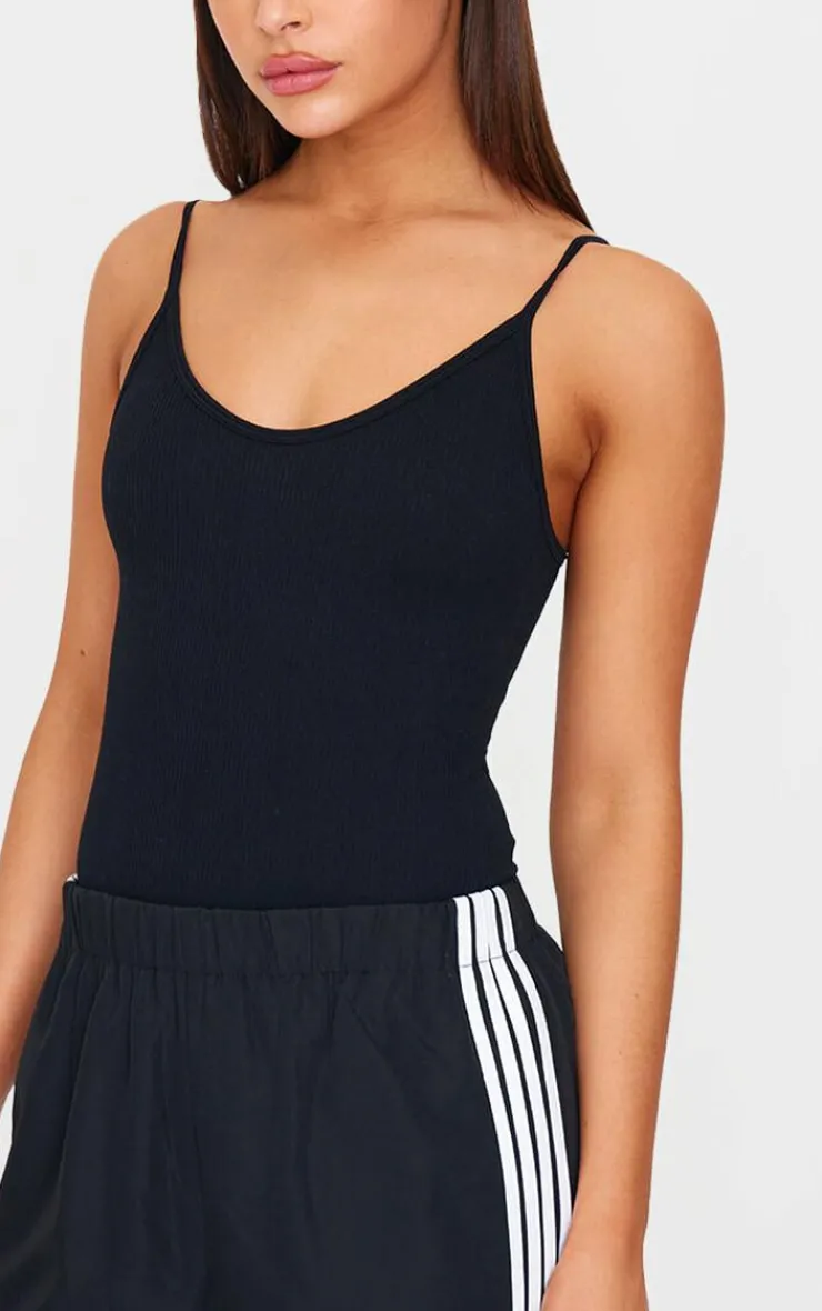 PrettyLittleThing Snatched*Snatched Rib Strappy Bodysuit
