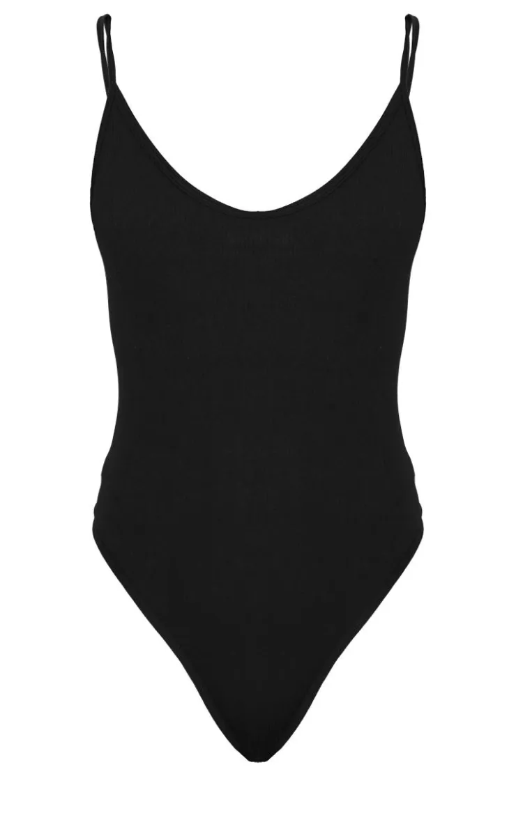PrettyLittleThing Snatched*Snatched Rib Strappy Bodysuit