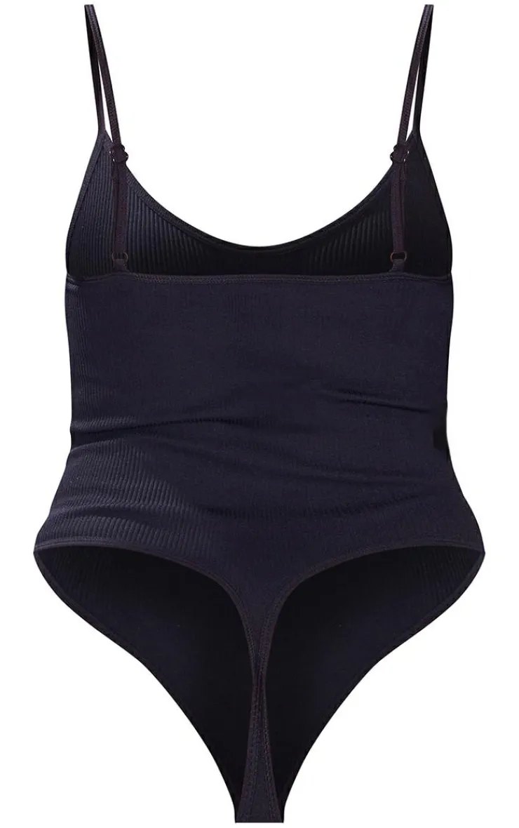 PrettyLittleThing Snatched*Snatched Rib Strappy Bodysuit