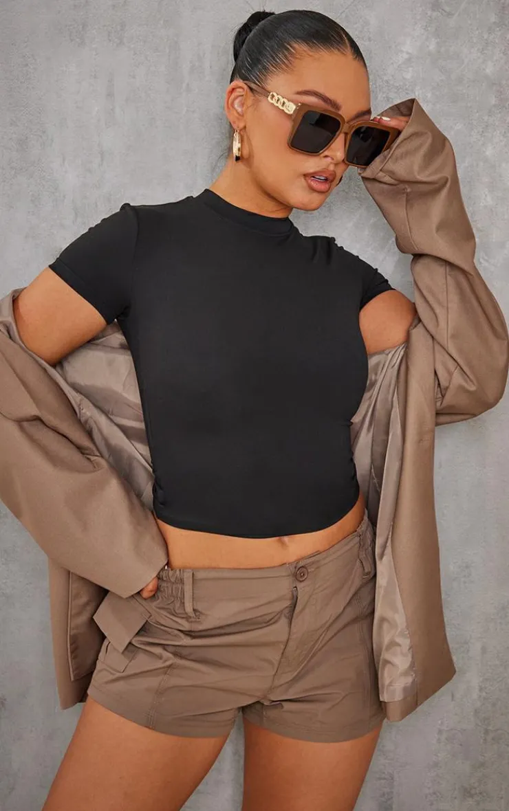 PrettyLittleThing Snatched*Snatched Sculpt Short Sleeve T Shirt
