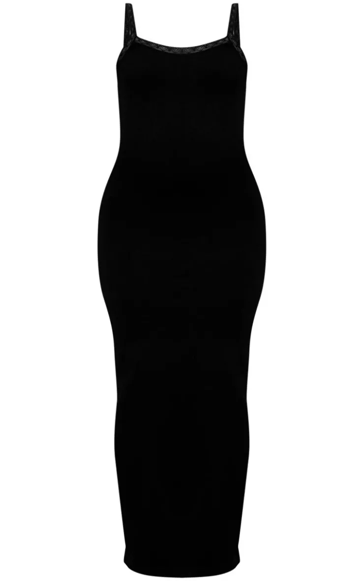 PrettyLittleThing Snatched*Snatched Sculpt Strappy Lace Midaxi Dress