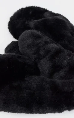 PrettyLittleThing Scarves & Gloves*Soft Faux Fur Attached Mittens