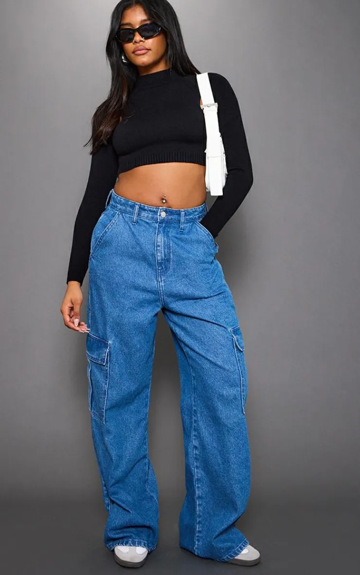 PrettyLittleThing Sweaters*Soft Knit Cut Out Crop Sweater