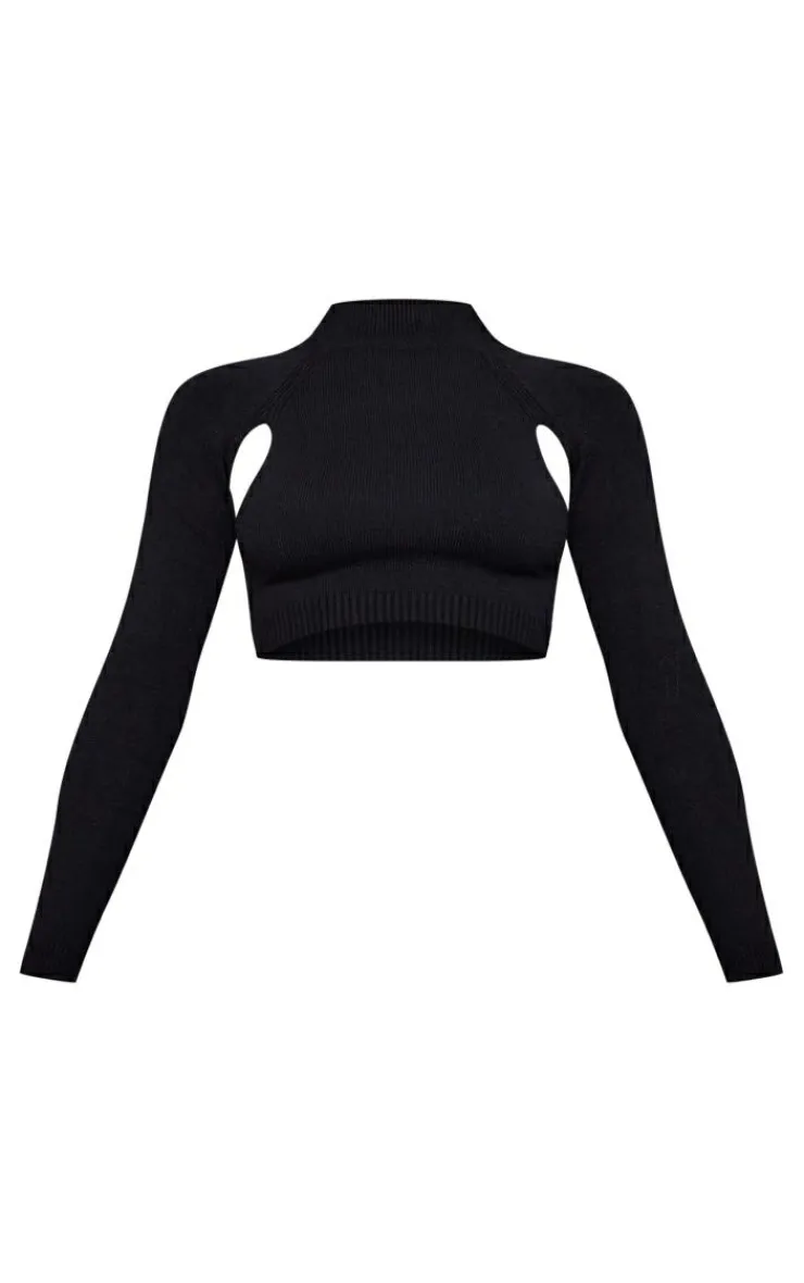 PrettyLittleThing Sweaters*Soft Knit Cut Out Crop Sweater