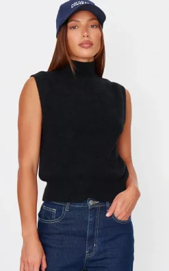 PrettyLittleThing Sweaters*Soft Knit High Neck Sweater Vest