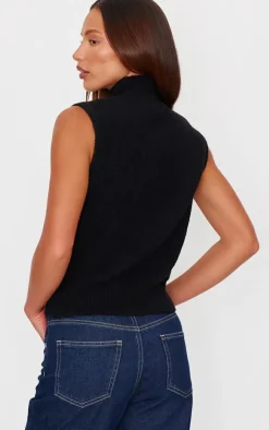 PrettyLittleThing Sweaters*Soft Knit High Neck Sweater Vest