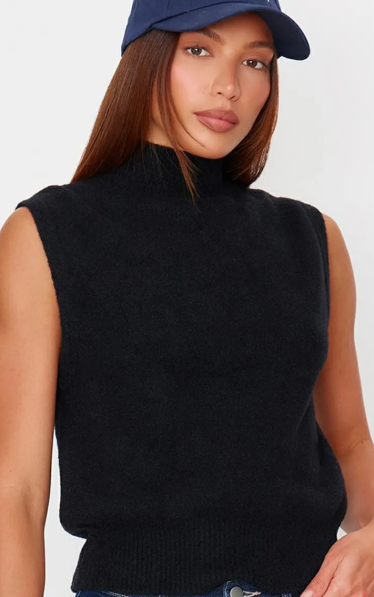 PrettyLittleThing Sweaters*Soft Knit High Neck Sweater Vest
