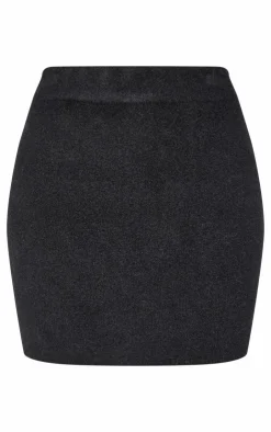 Sale PrettyLittleThing Soft Knit Mini Skirt Black