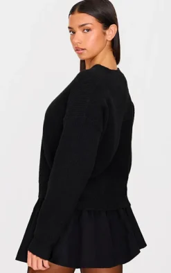 PrettyLittleThing Sweaters*Soft Knit V Neck Oversized Sweater