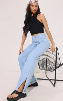 PrettyLittleThing Knitted Tops*Soft Rib Knit Racer Tank Top