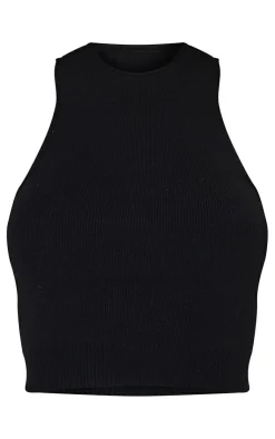 PrettyLittleThing Knitted Tops*Soft Rib Knit Racer Tank Top
