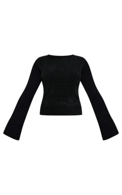 PrettyLittleThing Knitted Tops*Soft Textured Knit Open Back Top