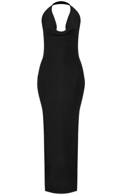 Soft Touch Cowl Neck Twist Back Detail Maxi Dress-PrettyLittleThing Outlet