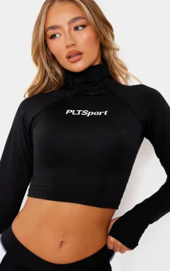 PrettyLittleThing Workout Tops*Soft Touch High Neck Gym Top