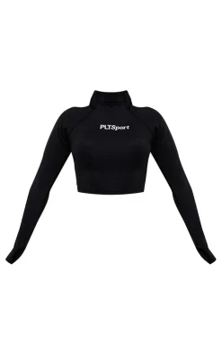 PrettyLittleThing Workout Tops*Soft Touch High Neck Gym Top