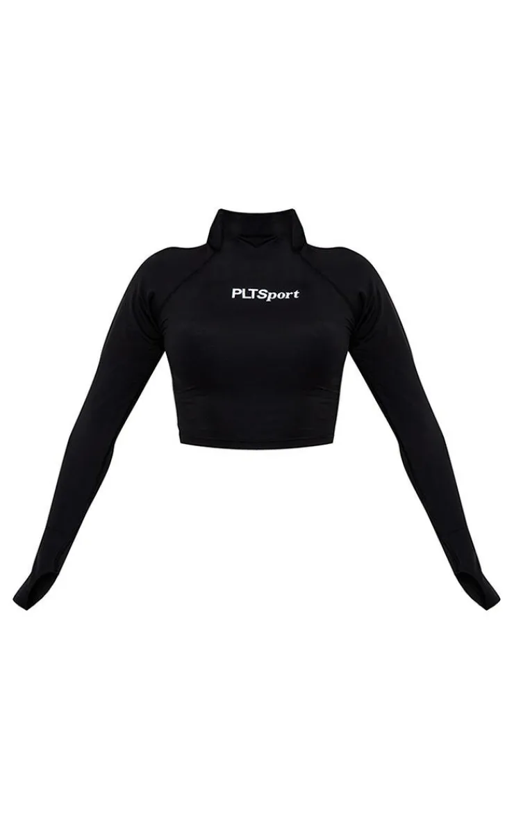 PrettyLittleThing Workout Tops*Soft Touch High Neck Gym Top