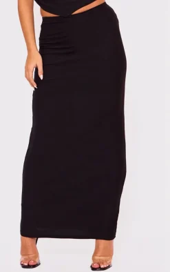 Best PrettyLittleThing Soft Touch Low Rise Maxi Skirt Black
