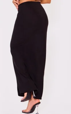 Best PrettyLittleThing Soft Touch Low Rise Maxi Skirt Black