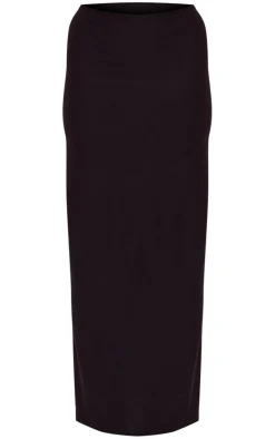 Best PrettyLittleThing Soft Touch Low Rise Maxi Skirt Black