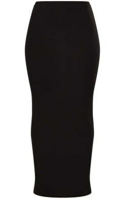 New PrettyLittleThing Soft Touch Maxi Skirt Black