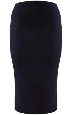 Best PrettyLittleThing Soft Touch Midi Skirt Black