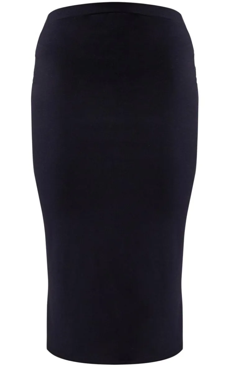 Best PrettyLittleThing Soft Touch Midi Skirt Black