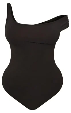 Black Soft Touch Ruched Side Bodysuit