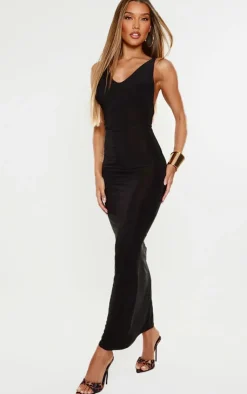 Soft Touch Twist Detail Backless Maxi Dress-PrettyLittleThing Clearance