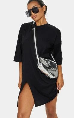 Split Oversized Boyfriend T Shirt Dress-PrettyLittleThing Clearance