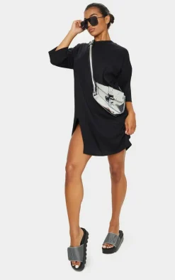 Split Oversized Boyfriend T Shirt Dress-PrettyLittleThing Clearance