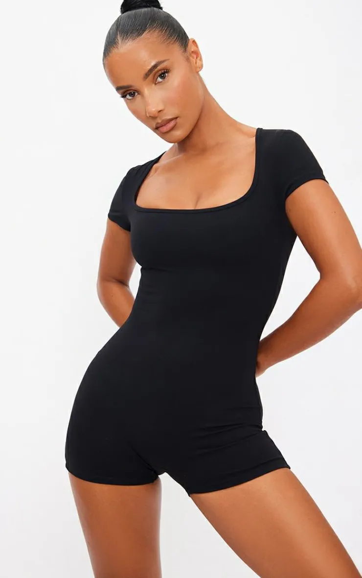 PrettyLittleThing Unitards*Square Neck Snatched Sculpt Unitard