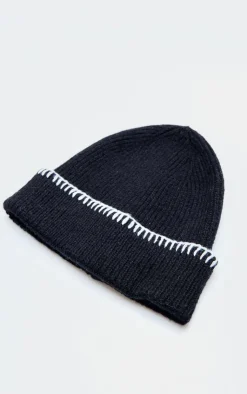 PrettyLittleThing Hats*Stitch Detail Rib Beanie