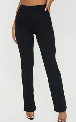 Discount PrettyLittleThing Straight Leg Suit Pant Black
