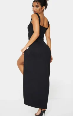 Straight Neck Maxi Dress-PrettyLittleThing Online
