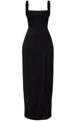 Straight Neck Maxi Dress-PrettyLittleThing Online