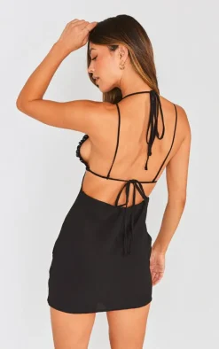 Strappy Cut Out Shift Mini Dress-PrettyLittleThing