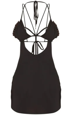 Strappy Cut Out Shift Mini Dress-PrettyLittleThing