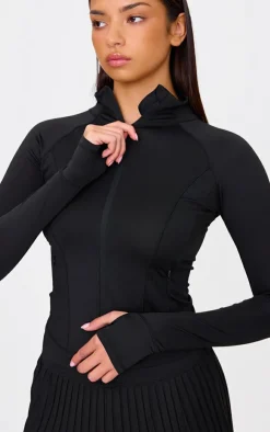 PrettyLittleThing Athletic Jackets*Stretch Active Zip Up Pocket Detail Sports Jacket