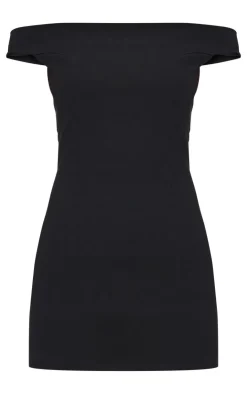 Stretch Woven Bardot Bodycon Dress-PrettyLittleThing Discount