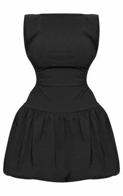 Stretch Woven Cut Out Backless Shift Dress-PrettyLittleThing New