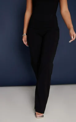 PrettyLittleThing Stretch Woven Low Rise Cargo Pants Black
