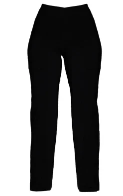 PrettyLittleThing Stretch Woven Low Rise Cargo Pants Black