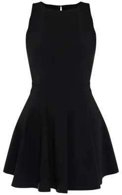Stretch Woven Racer Pleated Shift Dress-PrettyLittleThing Best