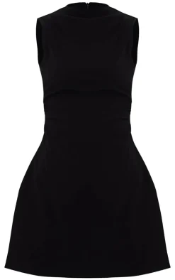 Stretch Woven Ruched Detail Bodycon Dress-PrettyLittleThing Online